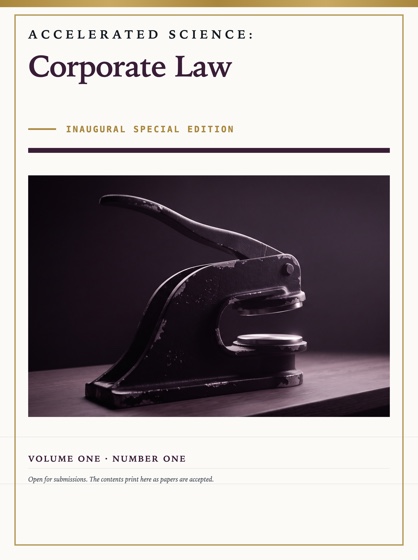 Cover of Accelerated Science: Corporate Law