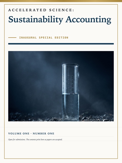Cover of Accelerated Science: Sustainability Accounting